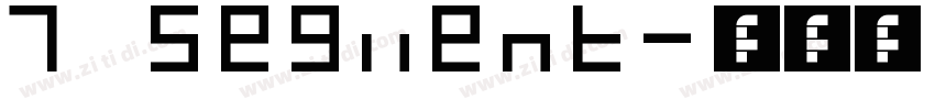 7 segment字体转换